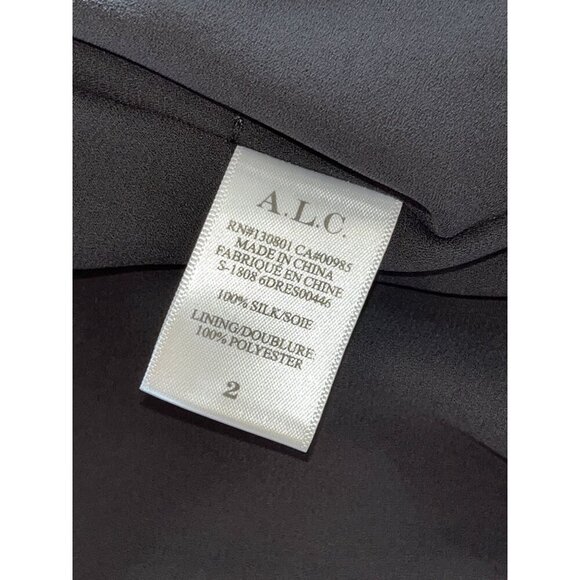 A.L.C. Tianna Silk Midi Wine Red Dress Snakeskin  Size 2 - Picture 11 of 11